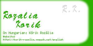 rozalia korik business card